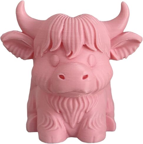 Tizee Highland Cow Pen Holder & Pencil Organizer - Adorable 3D Printed Desk Decor for Home, Office, and Classroom (Brown) in Saudi Arabia