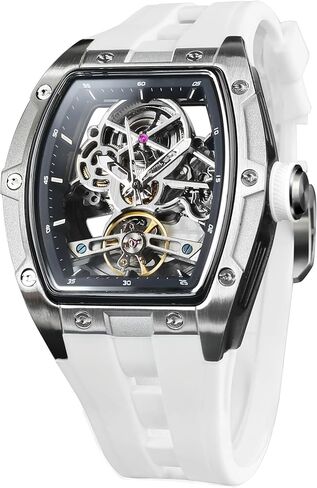 FORSINING Men's Automatic Watch with Mechanical Movement, Skeleton Dial in Saudi Arabia