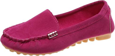 Women Square Toe Loafers Versatile Work Office Pumps Faux Suede Fall No Heel Dress Shoes with Lug Sole Flats in Kuwait