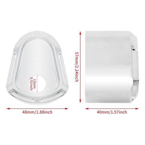 HDBUBALUS Motorcycle Ignition Switch Cover Switch Decorative Cover Fit for Harley Electra Road Street Glide 2007-2013 Chrome in Saudi Arabia