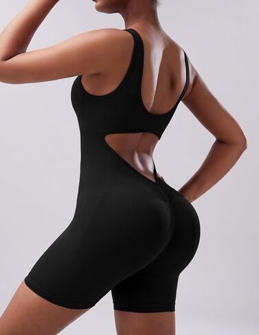 Women's Tummy Control Shapewear Romper High Waist Compression Bodysuit for Yoga and Pilates in Saudi Arabia