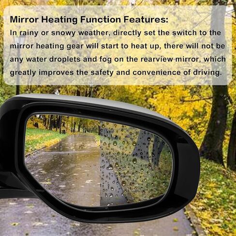 NLQR Right Passenger Side Mirror Compatible with Mitsubishi Outlander 2014-2020 Door Mirrors Replacement Power Heated with Signal White 9 Pins #7632B354 7632B414XA 7632C568 in Saudi Arabia