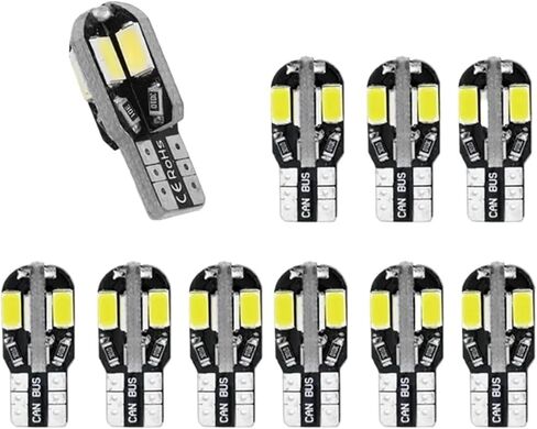 2/100PCS W5W T10 LED Bulbs Canbus 5730 8SMD 4014 26smd 12V 6000K 194 168 LED Car Map Dome Lights Parking Light Signal Lamp(80pcs,Pink) in Saudi Arabia