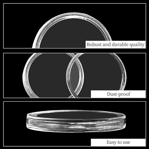 BLMHTWO 10 Pieces Coin Holder Coin Case Silver Rounds Coin Capsule Storage Professional Silver Dollar Coin Holder Container for Collectors Silver Bar Coin Collection Supplies in Saudi Arabia