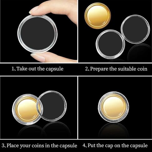 BLMHTWO 10 Pieces Coin Holder Coin Case Silver Rounds Coin Capsule Storage Professional Silver Dollar Coin Holder Container for Collectors Silver Bar Coin Collection Supplies in Saudi Arabia