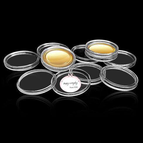BLMHTWO 10 Pieces Coin Holder Coin Case Silver Rounds Coin Capsule Storage Professional Silver Dollar Coin Holder Container for Collectors Silver Bar Coin Collection Supplies in Saudi Arabia