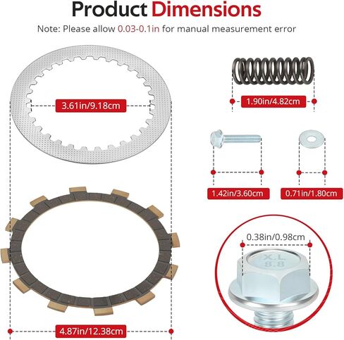 JAVIK Clutch Friction Steel Plates With Gasket Bolt Kit For Yamaha WR250F YZ250FX 2015-2019 O.E.M# 5XC-16321-00-00 5NL-16325-00-00 in Kuwait