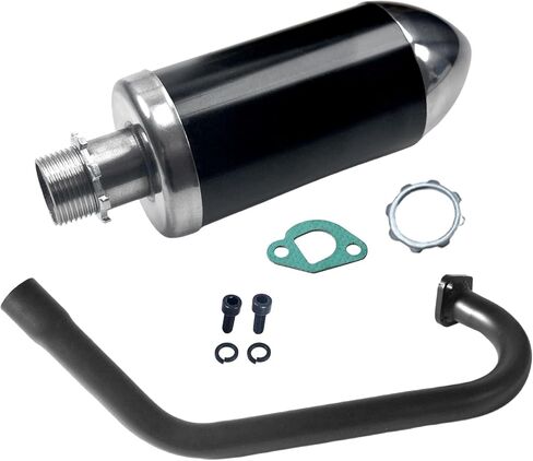 Exhaust Pipe with Muffler For Coleman Powersports CT200U BT200X KT196 MB200,For Honda GX160 GX200，For Predator 212cc 196cc/6.5HP Gas Mini Bike Go Kart Performance Parts Red in Kuwait