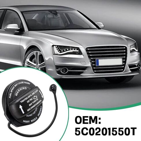 Gas Cap Fuel Cap Compatible with VW Golf 2015-2020, Jetta 2011-2020, Compatible with Audi A4 2009-2016, A5 2010-2014, S4 2010-2016 etc, Replace OE# 5C0201550T in Saudi Arabia