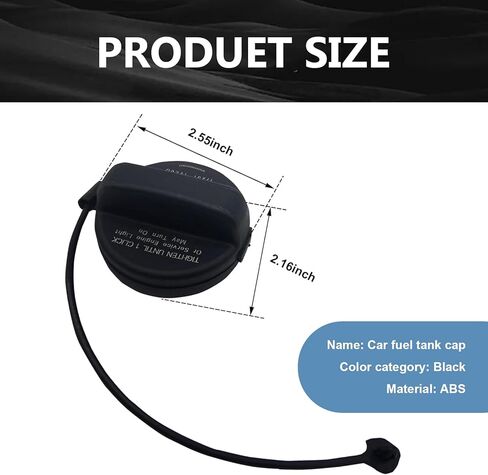 Fuel Tank Cap, High Temperature Resistant Leak-proof Sealing Cover 17251-3JA0A 17251-1VZ0D, Tight-fitting Fuel Filler Dust Cap with Rubber Ring, Compatible with Nissan Infiniti (Black) in Kuwait