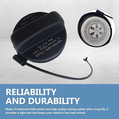 Fuel Tank Cap, High Temperature Resistant Leak-proof Sealing Cover 17251-3JA0A 17251-1VZ0D, Tight-fitting Fuel Filler Dust Cap with Rubber Ring, Compatible with Nissan Infiniti (Black) in Kuwait
