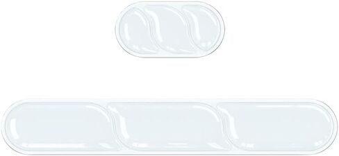 O.T.M Wrist Rest Support for Mouse Pad & Keyboard Set, Circle Ergonomic Mousepad & Coaster with Silicone, Non-Slip Base, Clear in Saudi Arabia