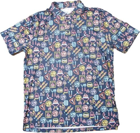Buc-ee's 2025 BBQ Golf Polo Shirt Moisture Wicking Quick Dry Short Sleeve Casual Collar 3 Button Performance in Saudi Arabia