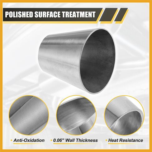 سيارة مغزل العادم بيند الكوع الأنابيب 304 الفولاذ المقاوم للصدأ متحدة المركز المخفض 1.5 "OD إلى 2.5" OD 2 قطعة استبدال in Kuwait