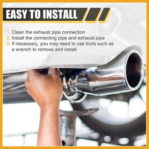 سيارة مغزل العادم بيند الكوع الأنابيب 304 الفولاذ المقاوم للصدأ متحدة المركز المخفض 1.5 "OD إلى 2.5" OD 2 قطعة استبدال in Kuwait