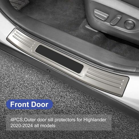 واقي عتبة الباب OSNLEW لسيارة تويوتا هايلاندر 2020-2026 واقي عتبة الباب in Kuwait