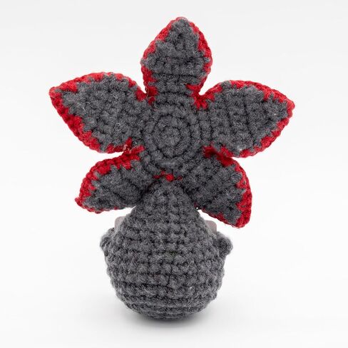 Handcrafted Crochet Monster Demon Doll with Inspirational Sign, Blue, Cotton Yarn, 2.5x2x2.5 Inches, Handmade, Desktop Decor in Saudi Arabia