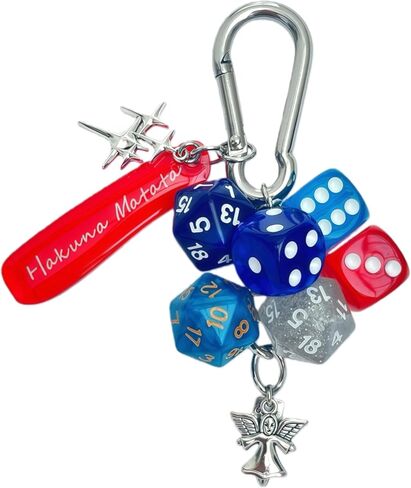 سلسلة مفاتيح Dice - سلسلة مفاتيح Lucky Dice Charm، مصنوعة بالحب، DND Dice Charm، هدية مدروسة للاعبين in Kuwait