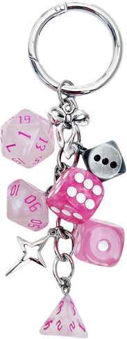 Dice Keychain - Lucky Dice Charm Keychain, Made with Love, DND Dice Charm, Thoughtful Gift for Gamers in Saudi Arabia