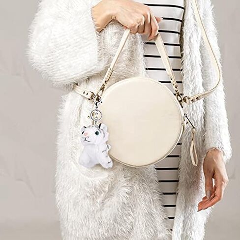 RCFINE 2 قطعة سلسلة المفاتيح أفخم الحيوان النمر المفاتيح لينة الحيوان سحر كيرينغ لحقيبة اليد حقائب الظهر حقيبة محفظة in Kuwait