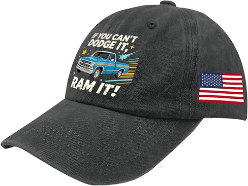If You Can't Dodges It, Rams It Caps for Men Vintage Washed Distressed Baseball Caps in Saudi Arabia