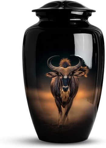 Bull Urn for Ashes for Women & Men, Large Decorative Urns for Human Ashes Adult Male Dad, Funeral Cremation Urns for Women, Ash Ash Holders for Human - 10" Large 1 Pc in Saudi Arabia
