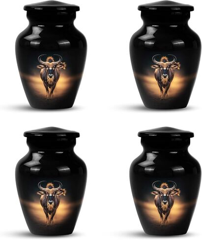 Bull Urn for Ashes for Women & Men, Large Decorative Urns for Human Ashes Adult Male Dad, Funeral Cremation Urns for Women, Ash Ash Holders for Human - 10" Large 1 Pc in Saudi Arabia