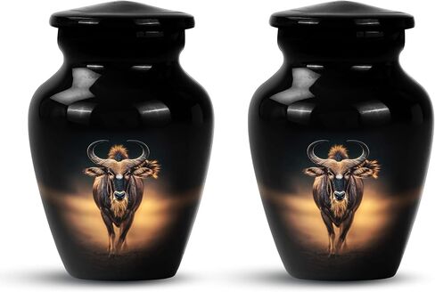 Bull Urn for Ashes for Women & Men, Large Decorative Urns for Human Ashes Adult Male Dad, Funeral Cremation Urns for Women, Ash Ash Holders for Human - 10" Large 1 Pc in Saudi Arabia