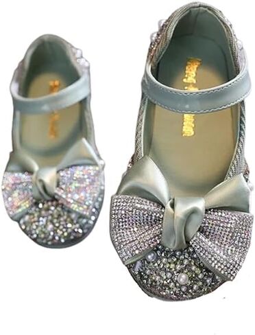 Elegant Girls Mary Jane Ballerina Flats Glitter Princess Dress Shoes in Saudi Arabia
