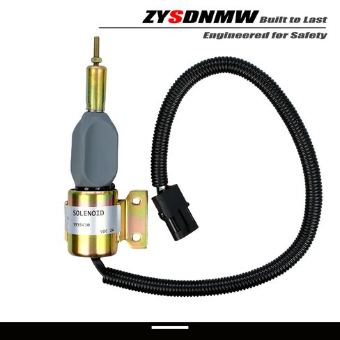 3935432 24 فولت صمام الملف اللولبي إيقاف إيقاف الوقود مناسب لمحركات الكمون 4BT 6BT 6CT 5.9L محركات هيونداي R220-5 R210-3 كوماتسو استبدال 3935430 SA-4755-24 SA-4756-24 in Kuwait