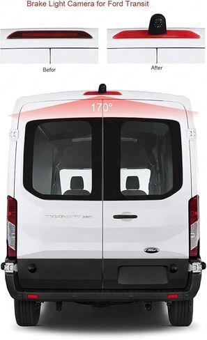 كاميرا احتياطية لضوء الفرامل لـ F O R D مع شاشة مرآة مثبتة مقاس 7 بوصات (Ford Transit Van بدون شاشة) in Kuwait