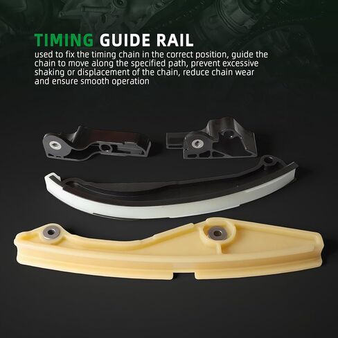 Engine Timing Chain Kit With Tensioner Guide, for Lincoln MKS MKX MKZ, for Ford Edge Explorer F-150 Mustang Flex Taurus Transit Police Interceptor Sedan, 2011-2019, 3.5L 3.7L, 9-0738S in Saudi Arabia