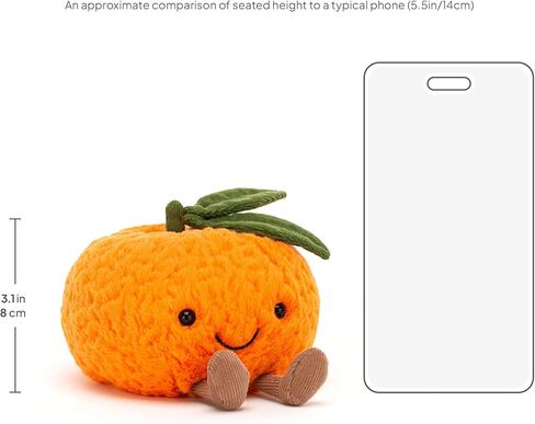 Jellycat Amuseables Clementine Stuffed Toy, Small 5 inches | Fruit Plush | Fun Gift Idea in Kuwait