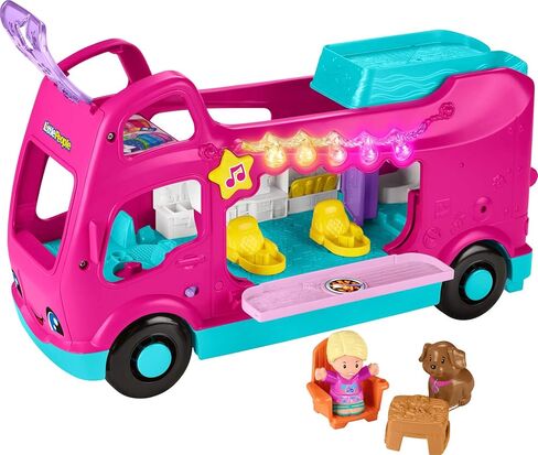 Fisher-Price Little People Toddler Toy Barbie Little Dreamcamper RV Playset with Music & Lights for Pretend Play Kids Ages 18+ Months in Saudi Arabia