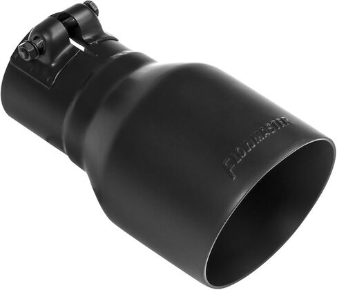 Flowmaster 15396B Exhaust Tip 4 Inch Angle Cut Black Ceramic Coated 304 Stainless Steel Fits 2.5 Inch Tubing 7 Inch Long - Clamp On in Saudi Arabia