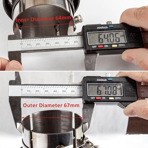 Vechkom 2.5 "Inlet 3.5" Outlet Exhaust Tips Exhaust Stainless Steel and Glossy Carbon Fiber Car Exhaust Tip 6.6" Length Universal for Vehicles with 2.5" O.D.(Matt All Black)2PCS in Kuwait