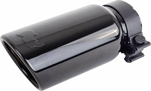 Go Rhino Exhaust Tip | Stainless Steel, Black Chrome | GRT25414BC | Fits 2 ½" Diameter Exhaust Tubes in Saudi Arabia