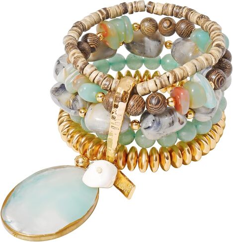 Beaded Bracelets Multilayer 5pcs for Women Men in Kuwait