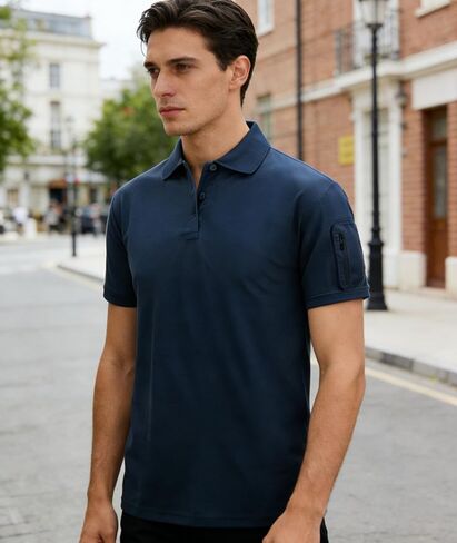 Men's Golf Polo Shirts Short Sleeve Moisture Wicking Athletic Polo Shirts in Saudi Arabia