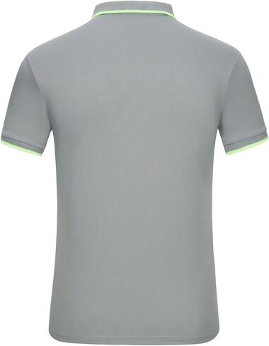 Men's Golf Polo Shirts for Men Short Dry Fit Mens Casual Shirts Short Sleeve for Outdoor Sports Athletic Polos POLO08 Grey in Saudi Arabia