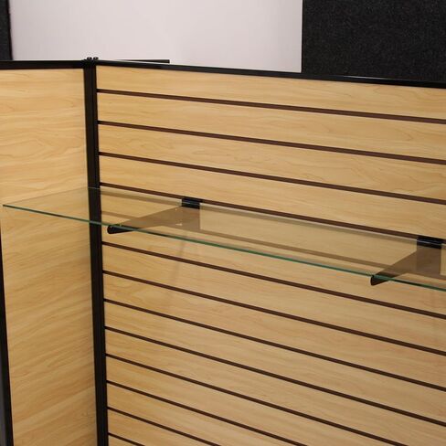 SSWBasics Tempered Glass Shelf - 10"W x 48"L x 3/16" - Set of 2 - Durable Glass Panels - Sleek Glass Shelves for Home, Kitchen, Bathroom, Retail, Thrift, and Boutique Use in Saudi Arabia