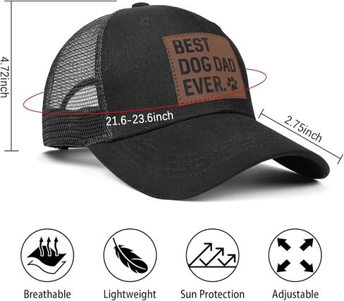 Best Dog Dad Ever Hat Dog Dad Gifts for Men Women Black Baseball Cap in Kuwait