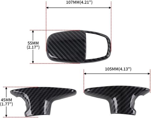 muge racing Gear Shift Knob Cover for Dodge Charger Accessories Shifter Knobs Cover Trim for 2015-2025 Dodge Challenger 2018-2025 Durango Interior Accessories 3pcs in Saudi Arabia