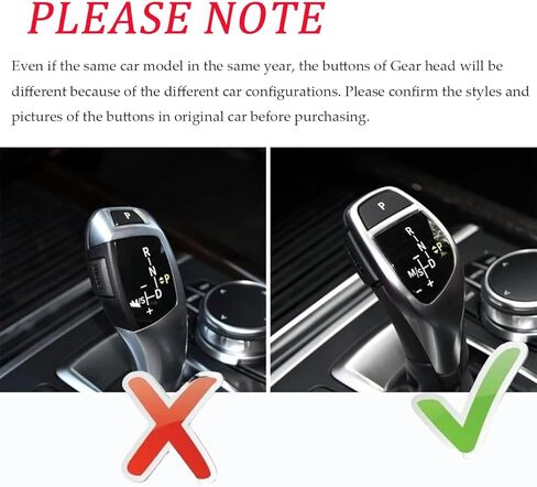 Red Car Gear Shift Knob Lever Parking P Button Cover Replacement for BMW 1 2 3 4 5 7 Series F10 F11 F01 F02 X1 X3 X4 F30 F32 F48 F25(Sports Style) in Saudi Arabia