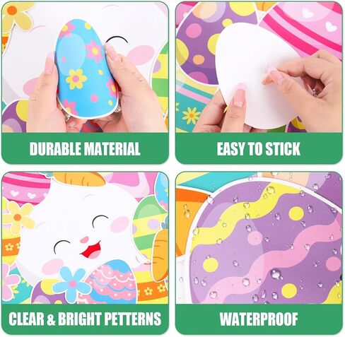 JarThenaAMCS Easter Bulletin Board Decorations Spring Bunny Rabbit Egg Flower Paper Cutouts Cloud Grass Border Trim for School Classroom Chalkboard Wall Decor Party Supplies in Saudi Arabia