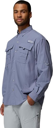 Columbia Men's PFG Bahama II Long Sleeve Fishing Shirt, New Moon, Large in Saudi Arabia