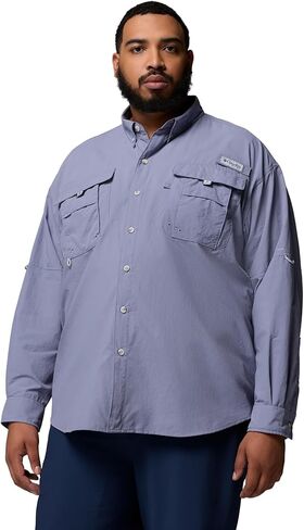 Columbia Men's PFG Bahama II Long Sleeve Fishing Shirt, New Moon, Large in Saudi Arabia