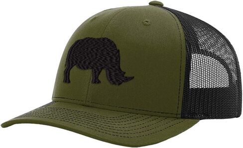 Custom Richardson Trucker Hat Rhino Funny435 Embroidery Design Mesh Baseball Cap in Saudi Arabia