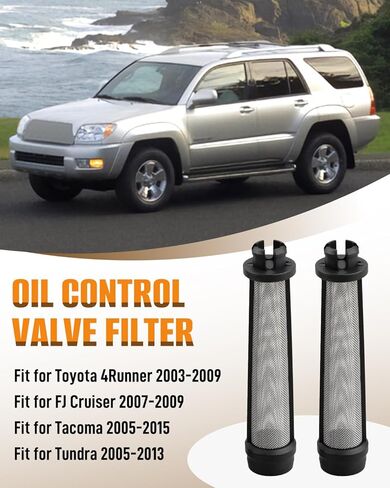 15678-31010 Oil Control Valve Filter Fit for Toyota 4Runner 2003-2009 FJ Cruiser 2007-2009 Tacoma 2005-2015 Tundra 2005-2013, 2Pcs in Saudi Arabia