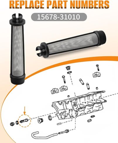 15678-31010 Oil Control Valve Filter Fit for Toyota 4Runner 2003-2009 FJ Cruiser 2007-2009 Tacoma 2005-2015 Tundra 2005-2013, 2Pcs in Saudi Arabia